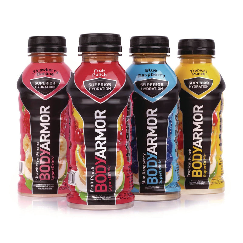 BodyArmor BASE Sports Drink Variety Pack, Assorted Flavors, 12 oz Bottle, 24/Carton (GRR22002381) Case of 24