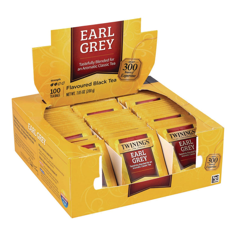 TWININGS® Tea Bags, Earl Grey, Individually Wrapped, 100/Carton (GRR22002386) Case of 100
