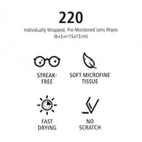 ZEISS Lens Wipes, 6 x 5, 220/Carton (GRR22002393) Case of 220