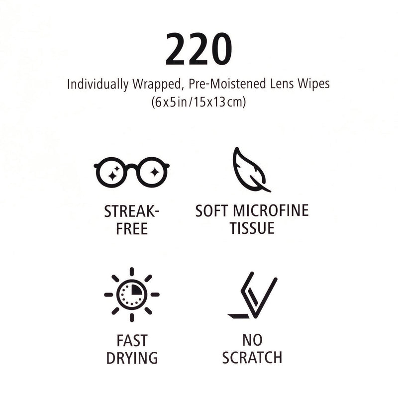 ZEISS Lens Wipes, 6 x 5, 220/Carton (GRR22002393) Case of 220