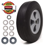 Rubbermaid® Commercial Tilt Truck Wheels, 12" Wheel, Black (SGS1013L10000) Each