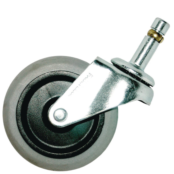 Rubbermaid® Commercial 3" Swivel Caster, Grip Ring Stem, 3" Wheel, Black/Gray (SGS2640M10000) Each