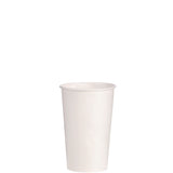 SOLO® Double Sided Poly (DSP) Paper Cold Cups, 16 oz, White, 50 Cups/Sleeve, 20 Sleeves/Carton (SCCRP16P2050) Case of 1000