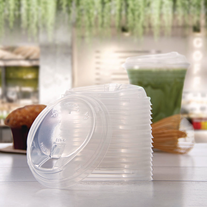 Dart® Prima Strawless Plastic Lids, Fits 12 oz to 26 oz Cups, Clear, 100 Lids/Sleeve, 10 Sleeves/Carton (DCCP626RSL) Case of 1000