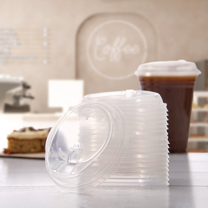 Dart® Prima Strawless Plastic Lids, Fits 12 oz to 26 oz Cups, Clear, 100 Lids/Sleeve, 10 Sleeves/Carton (DCCP626RSL) Case of 1000