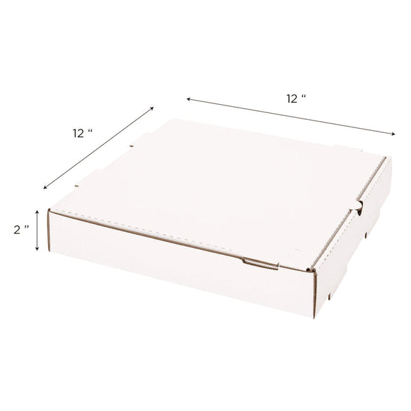 Karat® Corrugated Paper Boxes, 12 x 12 x 1.97, White/Kraft, 50/Carton (KRTFPPBF12W) 1 BD