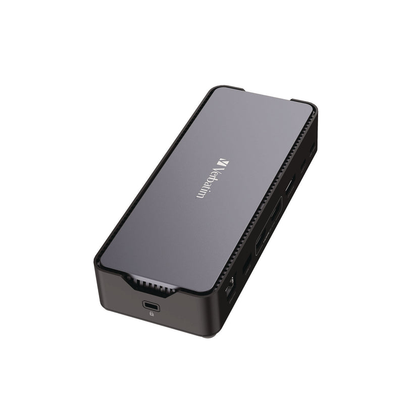 Verbatim® USB-C Pro Docking Station 15-in-1, Audio/DisplayPort/HDMI/Micro SD/RJ45/SD/USB-A/USB-C, Gray (VER32171) Each