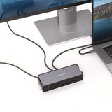 Verbatim® USB-C Pro Docking Station 15-in-1, Audio/DisplayPort/HDMI/Micro SD/RJ45/SD/USB-A/USB-C, Gray (VER32171) Each