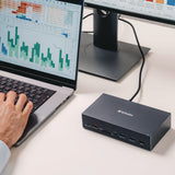 Verbatim® USB-C Pro Docking Station 17-in-1, Audio/DisplayPort/HDMI/Micro SD/RJ45/SD/USB-A/USB-C, Gray (VER32172) Each