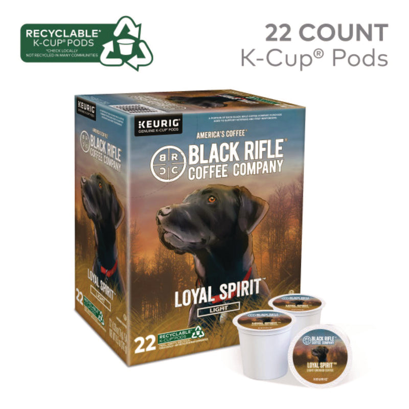 Black Rifle® Coffee Company Loyal Spirit Coffee K-Cups, 22/Box (GMT0571) Box of 22