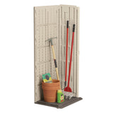 Suncast Commercial® Vertical Storage Shed, 22 cu ft, 2 ft 8.25" x 2 ft 1.5" x 6 ft, Vanilla/Stoney (SUABMS1250) Each