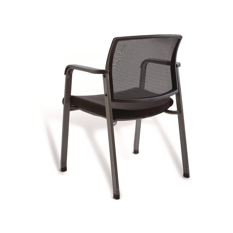 Alera® Elgar Fabric Guest Chair, 24.41 x 22.64 x 31.73, Black Seat, Black Back, Black Base (ALEER4317)