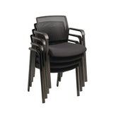 Alera® Elgar Fabric Guest Chair, 24.41 x 22.64 x 31.73, Black Seat, Black Back, Black Base (ALEER4317)