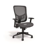 Alera® Hollins Ergonomic Mesh Swivel Task Chair, Supports Up to 275 lb, 18.57 to 22.54 Seat Height, Black Seat/Back, Black Base (ALEHL42BME18)