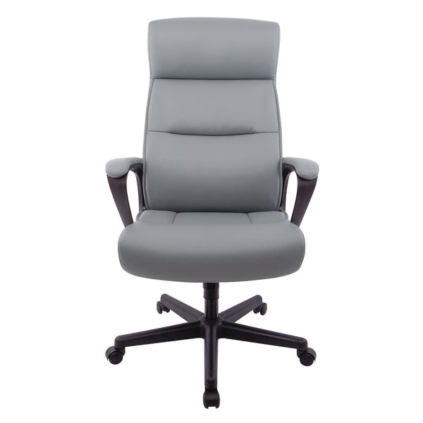 Alera® Alera Oxnam Series High-Back Task Chair, Supports Up to 275 lb, 17.56 to 21.38 Seat Height, Gray Seat, Gray Back, Black Base (ALEON41B49)