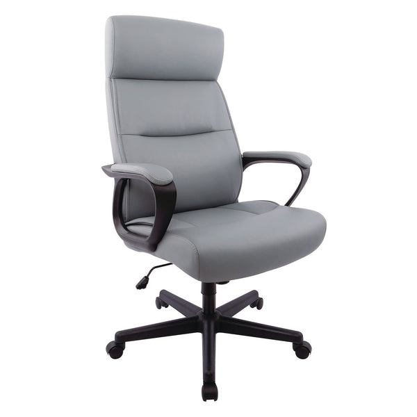 Alera® Alera Oxnam Series High-Back Task Chair, Supports Up to 275 lb, 17.56 to 21.38 Seat Height, Gray Seat, Gray Back, Black Base (ALEON41B49)