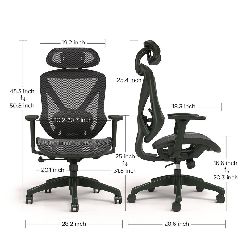 Alera® Taunton Ergonomic Mesh Swivel Task Chair, Supports Up to 275 lb, 17.44 to 20.98 Seat Height, Black Seat/Back, Black Base (ALETN41BME18) Each