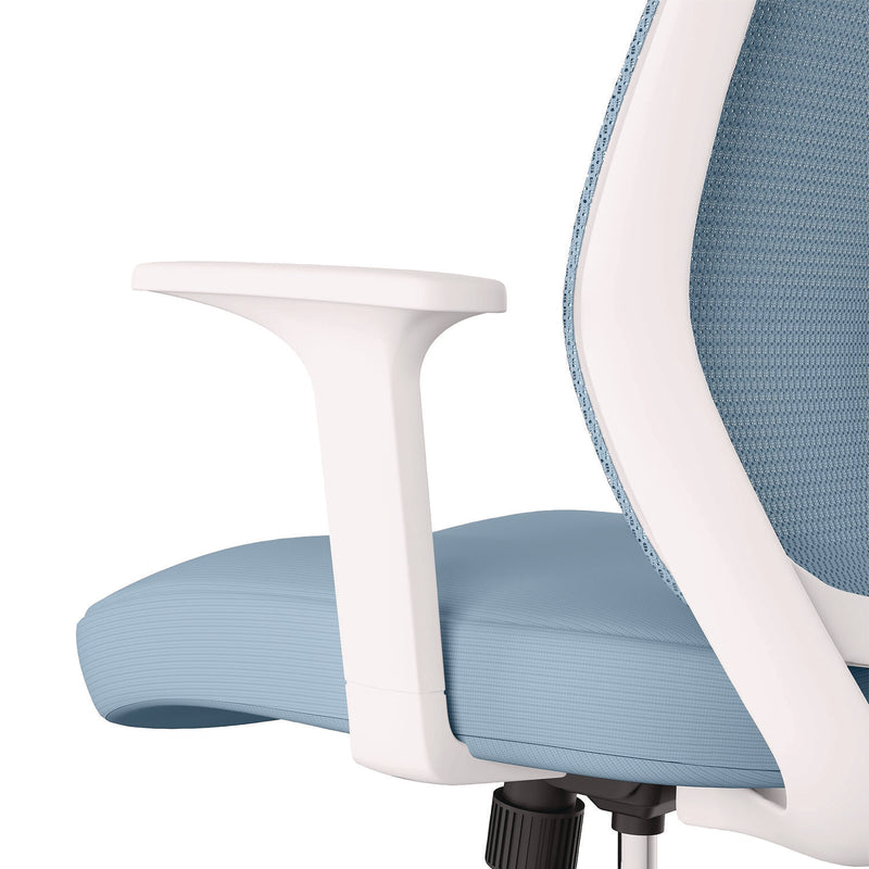 Alera® Wessex Ergonomic Fabric Mesh Swivel Task Chair, Up to 275 lb, 17.09 to 20.83 Seat Height, Seafoam Seat/Back, White Base (ALEWX42BME24)