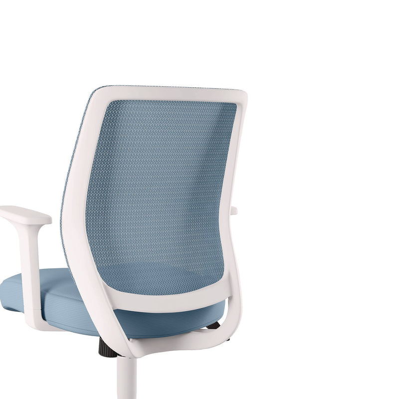 Alera® Wessex Ergonomic Fabric Mesh Swivel Task Chair, Up to 275 lb, 17.09 to 20.83 Seat Height, Seafoam Seat/Back, White Base (ALEWX42BME24)