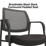 Alera® Wessex Mesh Fabric Guest Chair, 24.41 x 23.62 x 35.04, Black Seat, Black Back, Black Base (ALEWX43BME17)