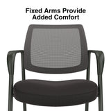 Alera® Wessex Mesh Fabric Guest Chair, 24.41 x 23.62 x 35.04, Black Seat, Black Back, Black Base (ALEWX43BME17)