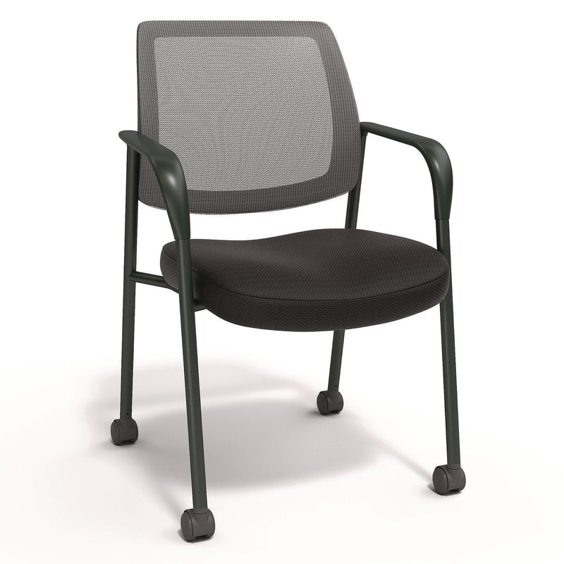 Alera® Wessex Mesh Fabric Guest Chair, 24.41 x 23.62 x 35.04, Black Seat, Black Back, Black Base (ALEWX43BME17)