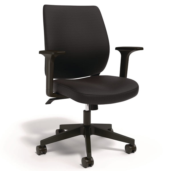 Alera® Wessex Ergonomic Fabric Task Chair, Supports Up to 275 lb, 17.13 to 20.83 Seat Height, Black Seat/Back, Black Base (ALEWX4217)