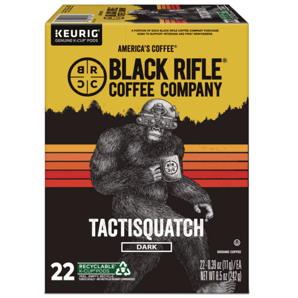 Black Rifle® Coffee Company Tactisquatch Coffee K-Cups, 22/Box (GMT0490) Box of 22