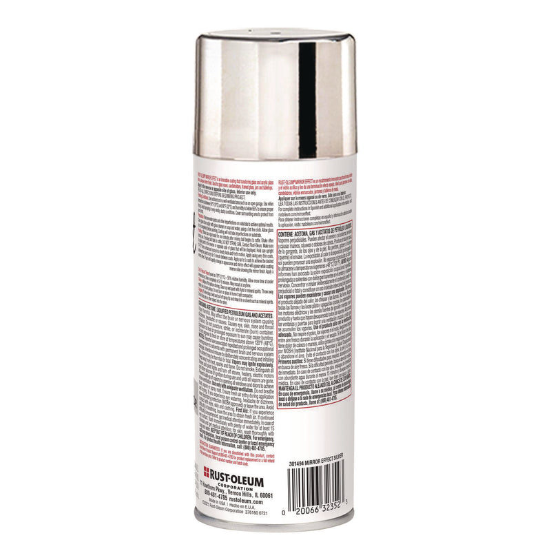 Rust-Oleum® Specialty Mirror Effect Spray Paint, High Gloss Mirror, 6 oz Aerosol Can, 6/Carton (RST301494CT) Case of 6