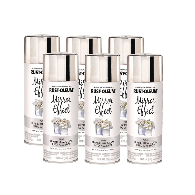 Rust-Oleum® Specialty Mirror Effect Spray Paint, High Gloss Mirror, 6 oz Aerosol Can, 6/Carton (RST301494CT) Case of 6