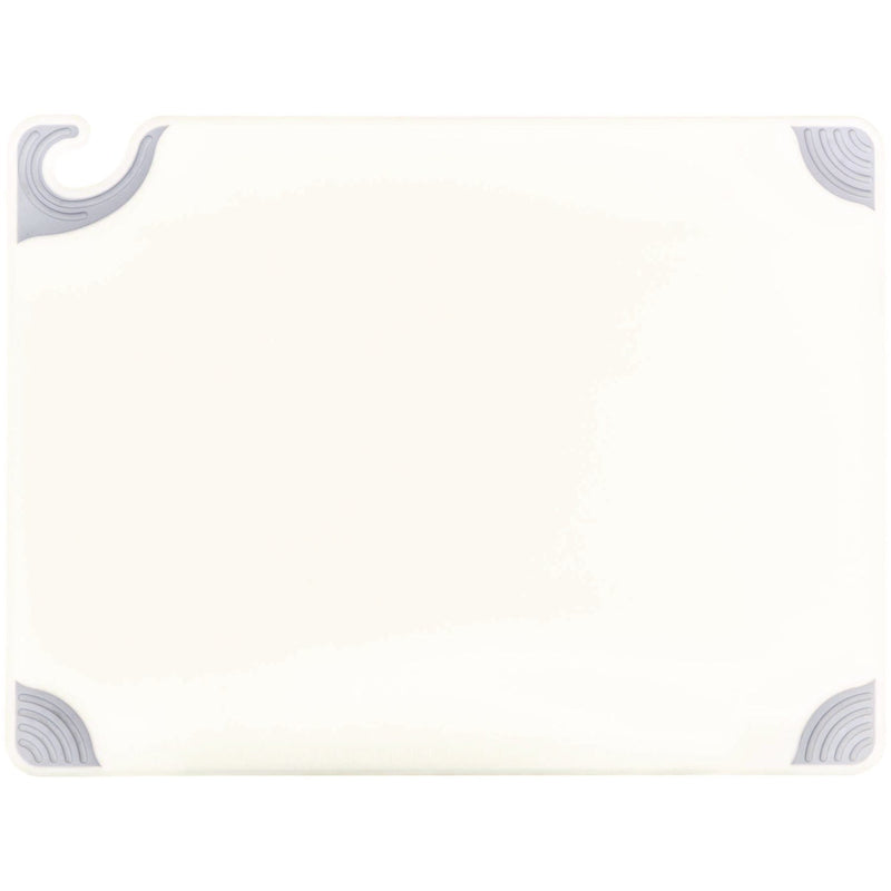 San Jamar® Saf-T-Grip Cutting Board, Plastic, 24 x 18 x 0.5, White (SJMCBG182412WH) Each