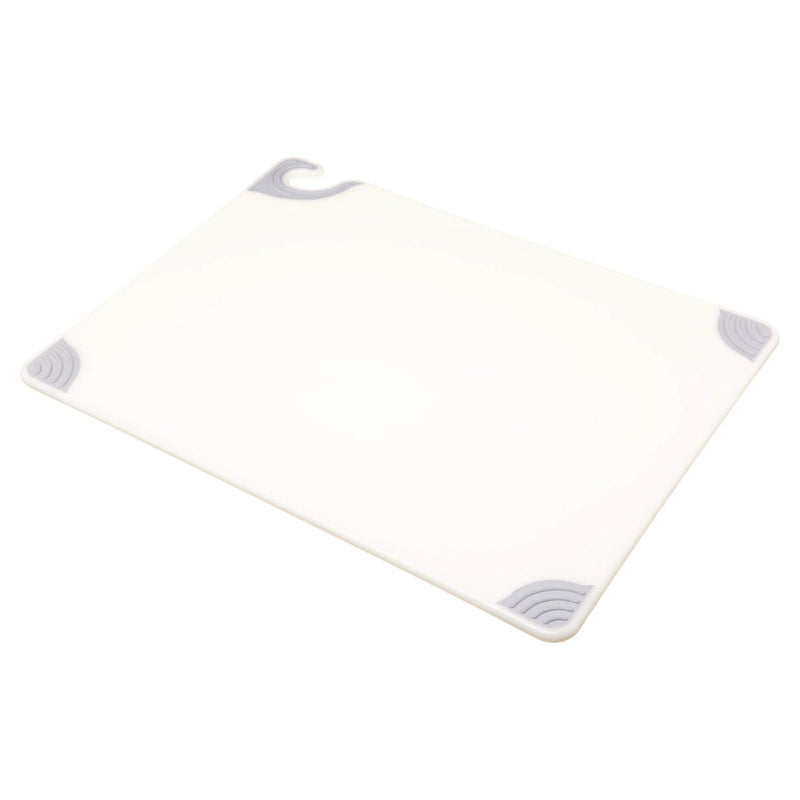 San Jamar® Saf-T-Grip Cutting Board, Plastic, 24 x 18 x 0.5, White (SJMCBG182412WH) Each
