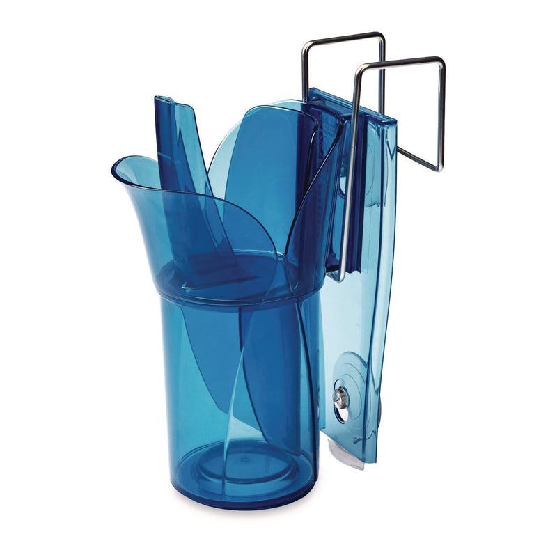 San Jamar Saf-T-Scoop and Guardian System for Ice Machines, 12 oz to 16 oz Ice Scoop, Transparent Blue, 50/Carton (SJMSI7000) Case of 50