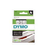 DYMO D1 High-Performance Polyester Removable Label Tape, 0.75" x 23 ft, Black on Clear (DYM45800) Each