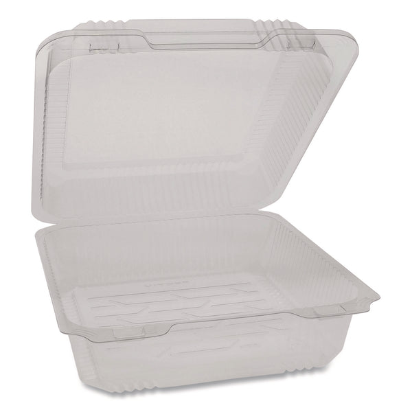 Pactiv Evergreen SmartLock PET Hinged Lid Bakery Container, 8.75 x 8.25 x 3.63, Clear, 200/Carton (PCT0CAH09700000) Case of 200