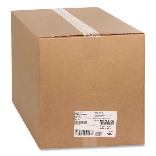 Pactiv Evergreen SmartLock PET Hinged Lid Bakery Container, 8.75 x 8.25 x 3.63, Clear, 200/Carton (PCT0CAH09700000) Case of 200