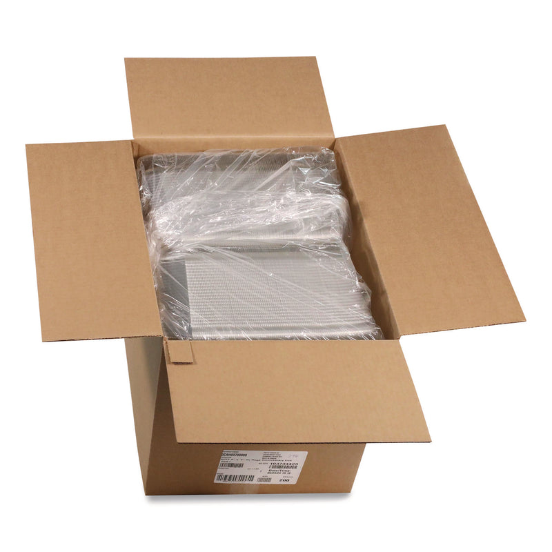 Pactiv Evergreen SmartLock PET Hinged Lid Bakery Container, 8.75 x 8.25 x 3.63, Clear, 200/Carton (PCT0CAH09700000) Case of 200