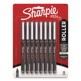 Sharpie® Roller Professional Design Rollerball Pen, Stick, Fine 0.5 mm, Black Ink, Black Barrel, 8/Pack (SAN2116307) Each