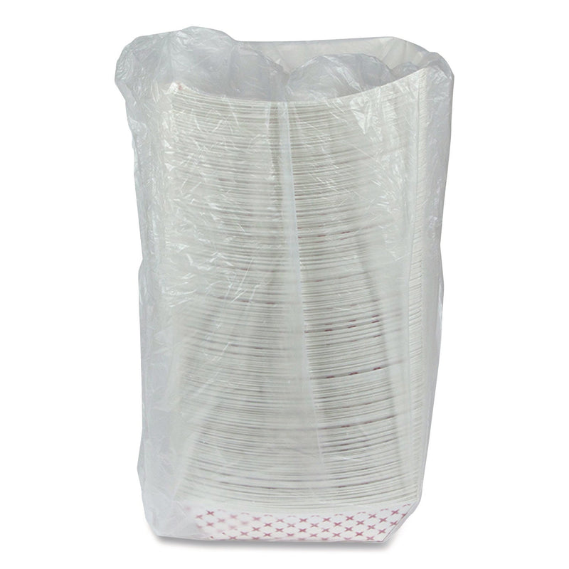 Pactiv Evergreen Paperboard Food Tray, 3 lb, 7.75 x 5.1 x 2.1, Red/White, 500/Carton (PCTD3T) Case of 500
