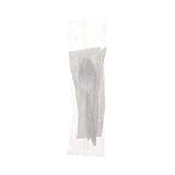 Pactiv Evergreen Fieldware Cutlery, Individually Wrapped, Fork, Knife, Teaspoon, Napkin, White, 250/Carton (PCTFKFSKWNCH) Case of 250