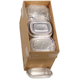 Pactiv Evergreen Classic Carry-Out Container with PET Dome Lid, 22 oz, 8.2 x 6.2 x 1.3, Silver, 100/Carton (PCTY6708PET) Case of 100