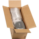 Pactiv Evergreen Classic Carry-Out Container with PET Dome Lid, 46 oz, 9.8 x 7.8 x 1.3, Silver, 50/Carton (PCTY6710PET) Case of 50