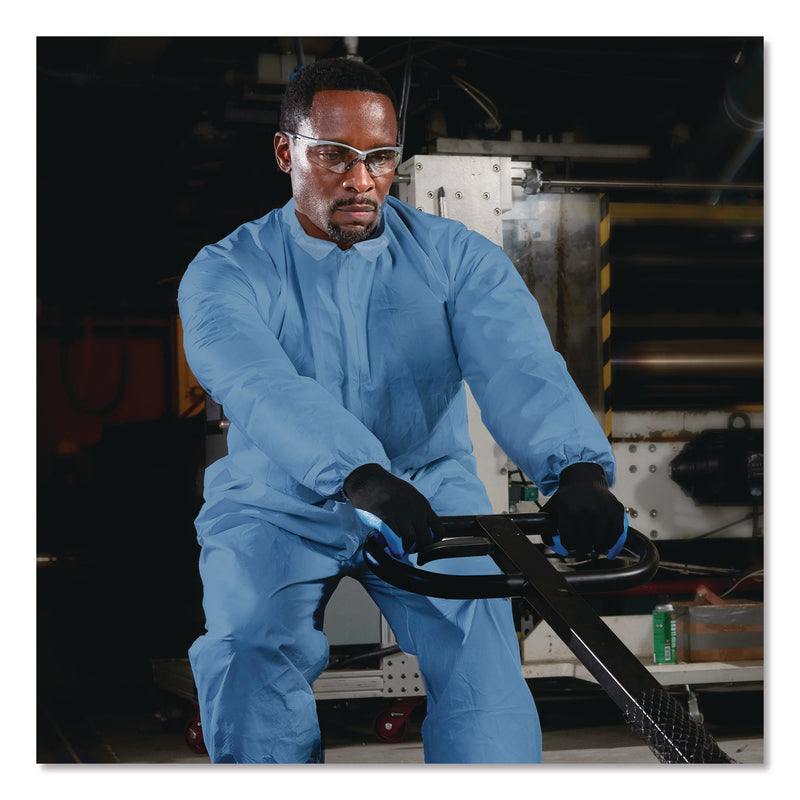 KleenGuard™ A65 Zipper Front Flame Resistant Coveralls, 4X-Large, Blue, 21/Carton (KCC45317) Case of 21