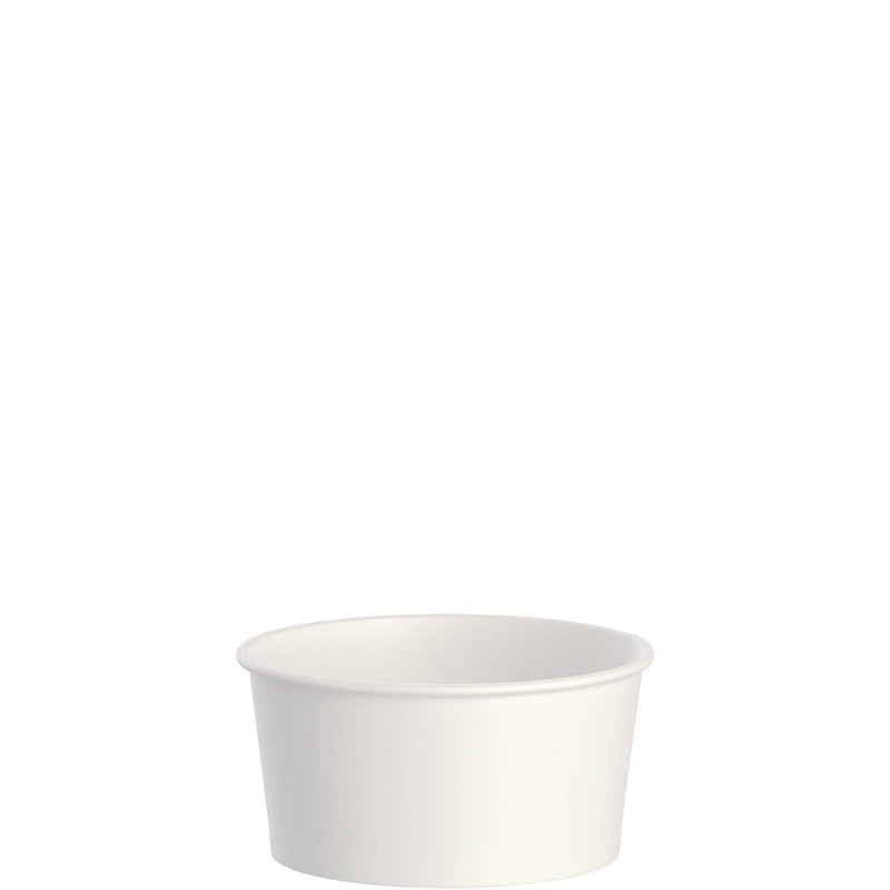 SOLO® Double Poly Paper Food Container, 6 oz, 3.83" Diameter x 1.99" h, White, 1,000/Carton (SCCVS606X02050) Case of 1000