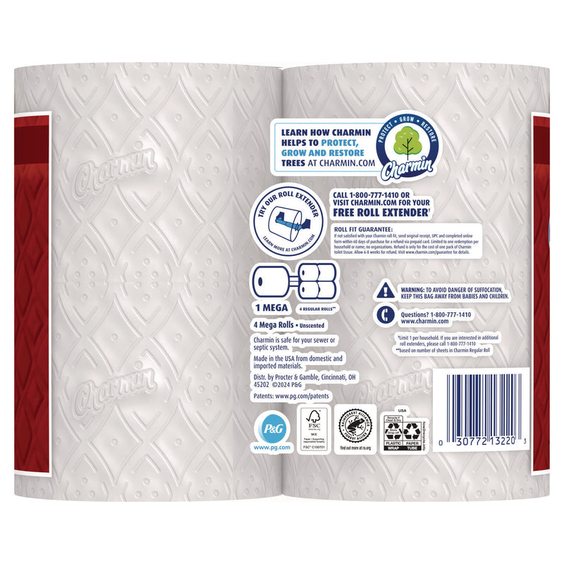 Charmin® Ultra Strong Bathroom Tissue, Septic Safe, 2-Ply, White, 220 Sheet/Roll, 4/Pack, 8 Packs/Carton (PGC13220) Case of 8