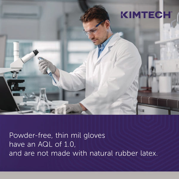 Kimtech™ STERLING Nitrile Exam Gloves, Powder-Free, X-Small, 3.5 mil Thick, 12" Long, Sterling Gray, 100/Box (KCC53137) Box of 100