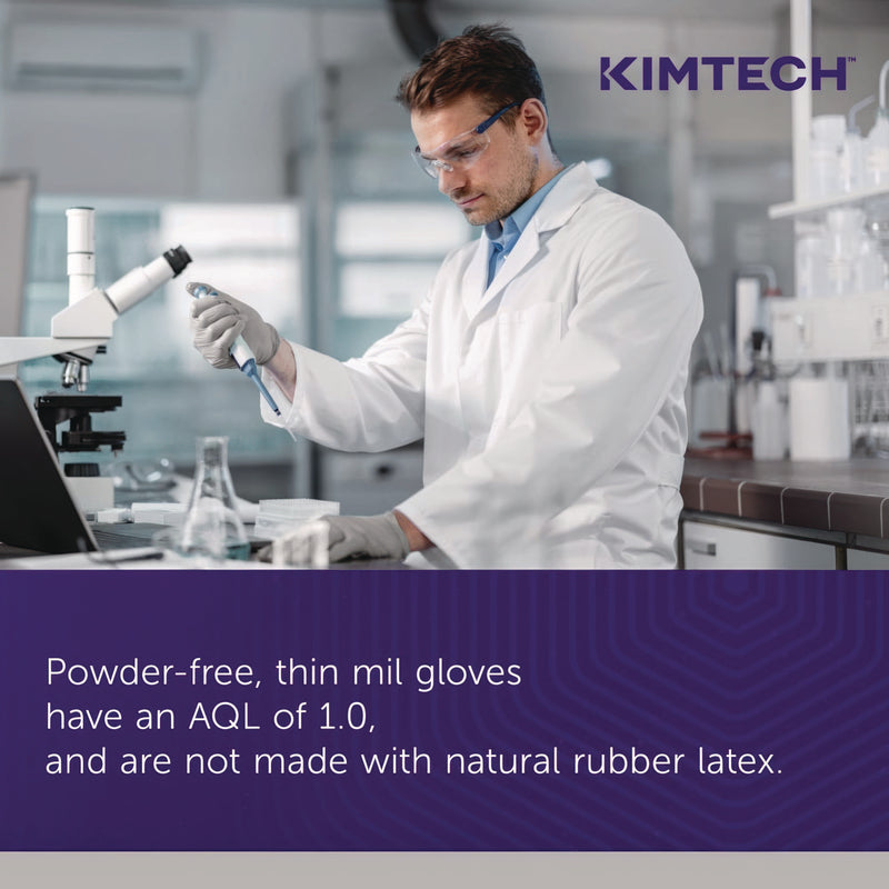 Kimtech™ STERLING Nitrile Exam Gloves, Powder-Free, X-Small, 3.5 mil Thick, 12" Long, Sterling Gray, 100/Box (KCC53137) Box of 100