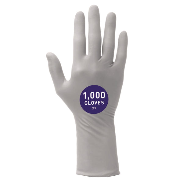 Kimtech™ STERLING Nitrile Exam Gloves, Powder-Free, X-Small, 3.5 mil Thick, 12" Long, Sterling Gray, 100/Box (KCC53137) Box of 100