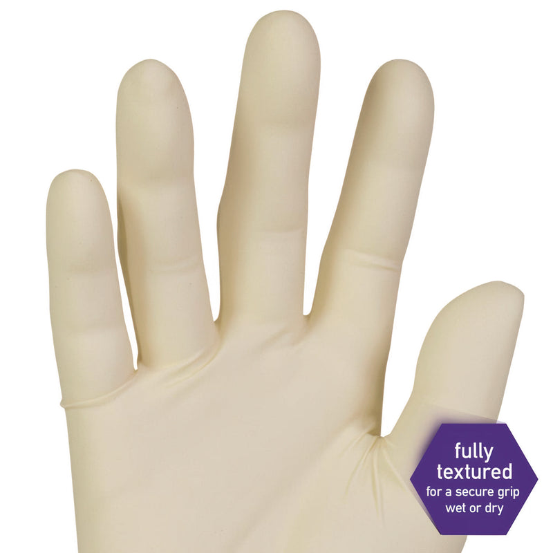 Kimtech™ PFE Latex Exam Gloves, Powder-Free, X-Large, 6.3 mil Thick, 9.5" Long, Natural, 1,000/Carton (KCC57550) Case of 1000