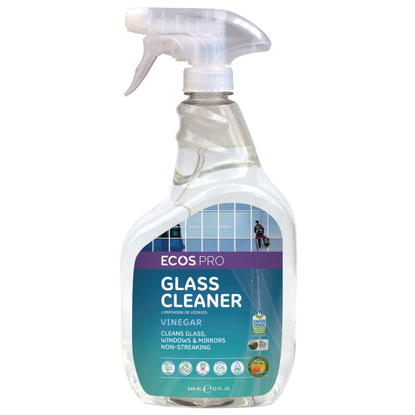 ECOS® PRO Glass Cleaner, Vinegar Scent, 32 oz Spray Bottle, 6/Carton (EOPPL93006CT) Case of 6